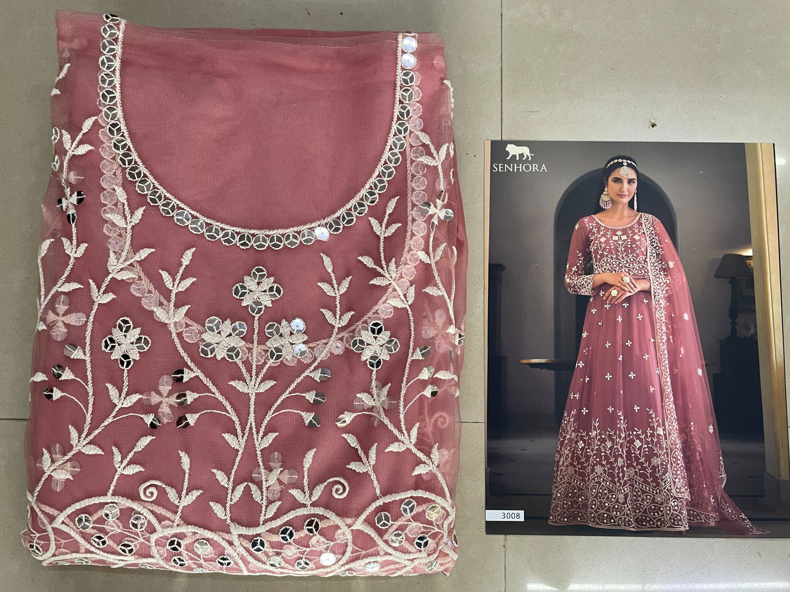 Senhora By Sarika Butterfly Net Gown Dress Material Catalog